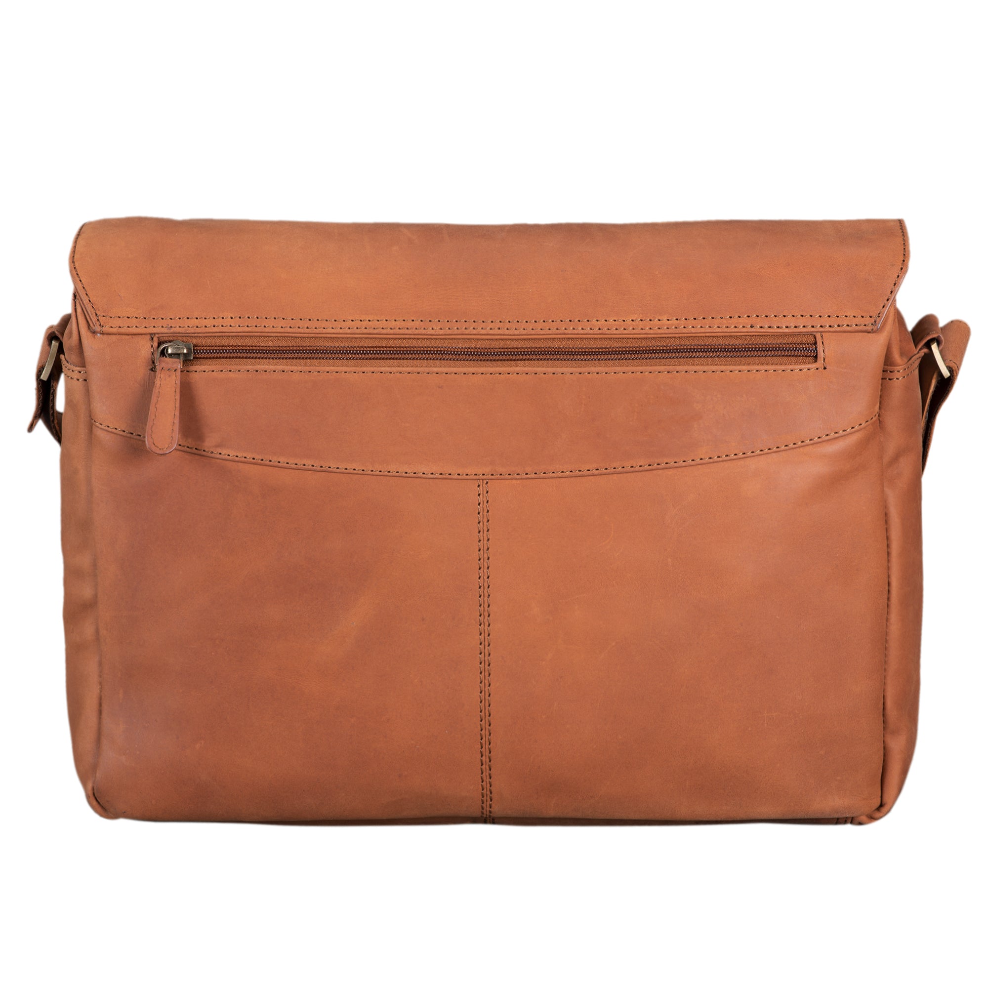 Braune College Bag Leder Vintage groß