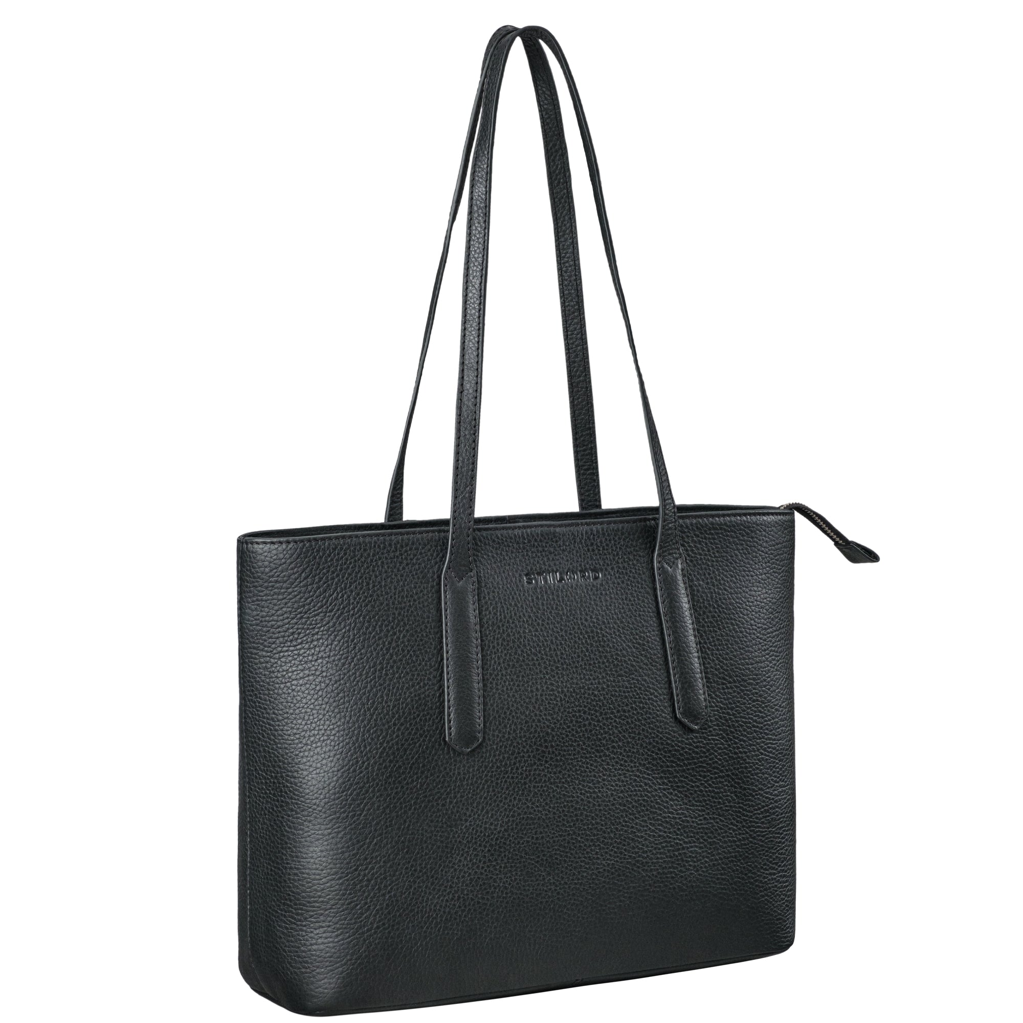 Damen Handtasche schwarz aus Leder