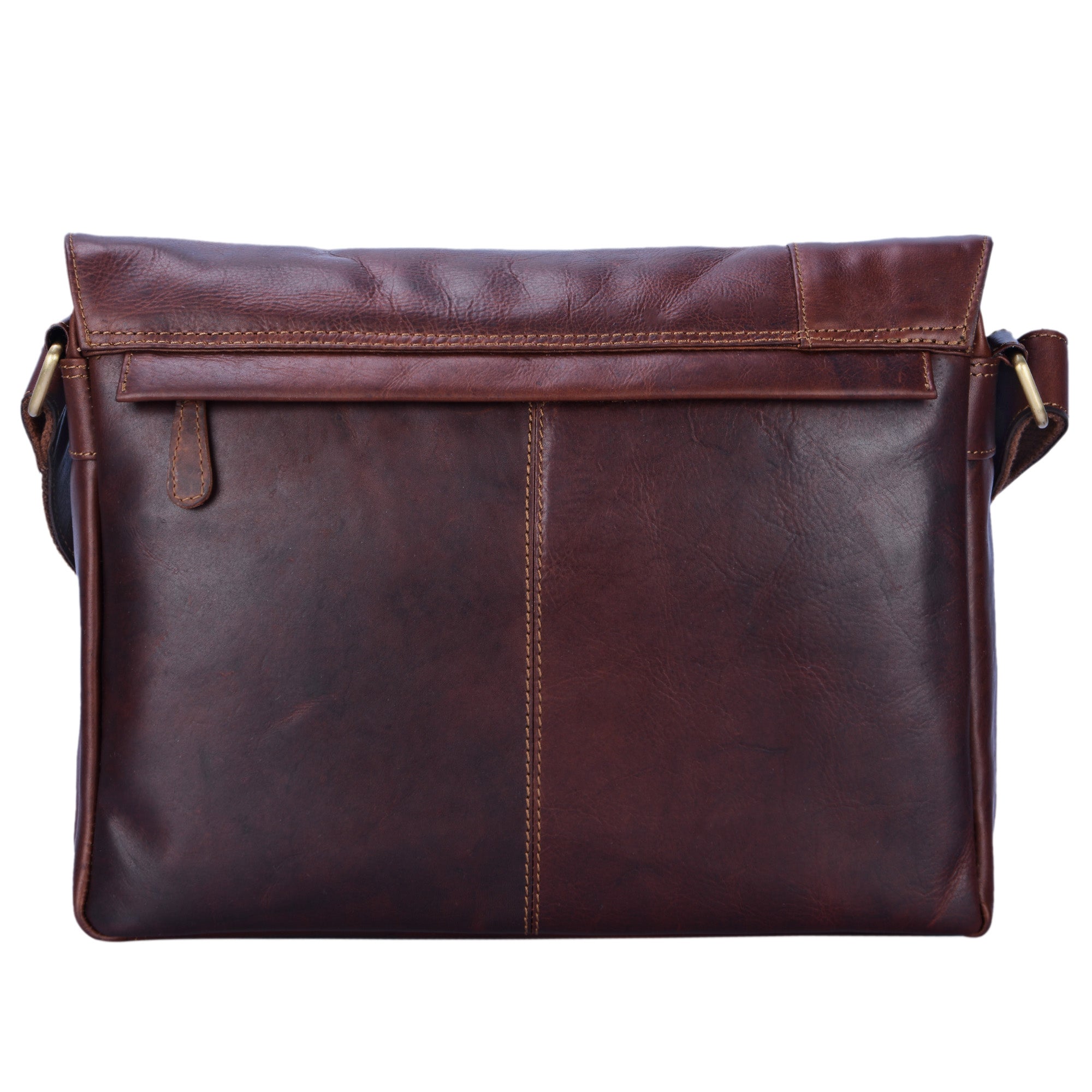 Leder Messenger Bag dunkel braun