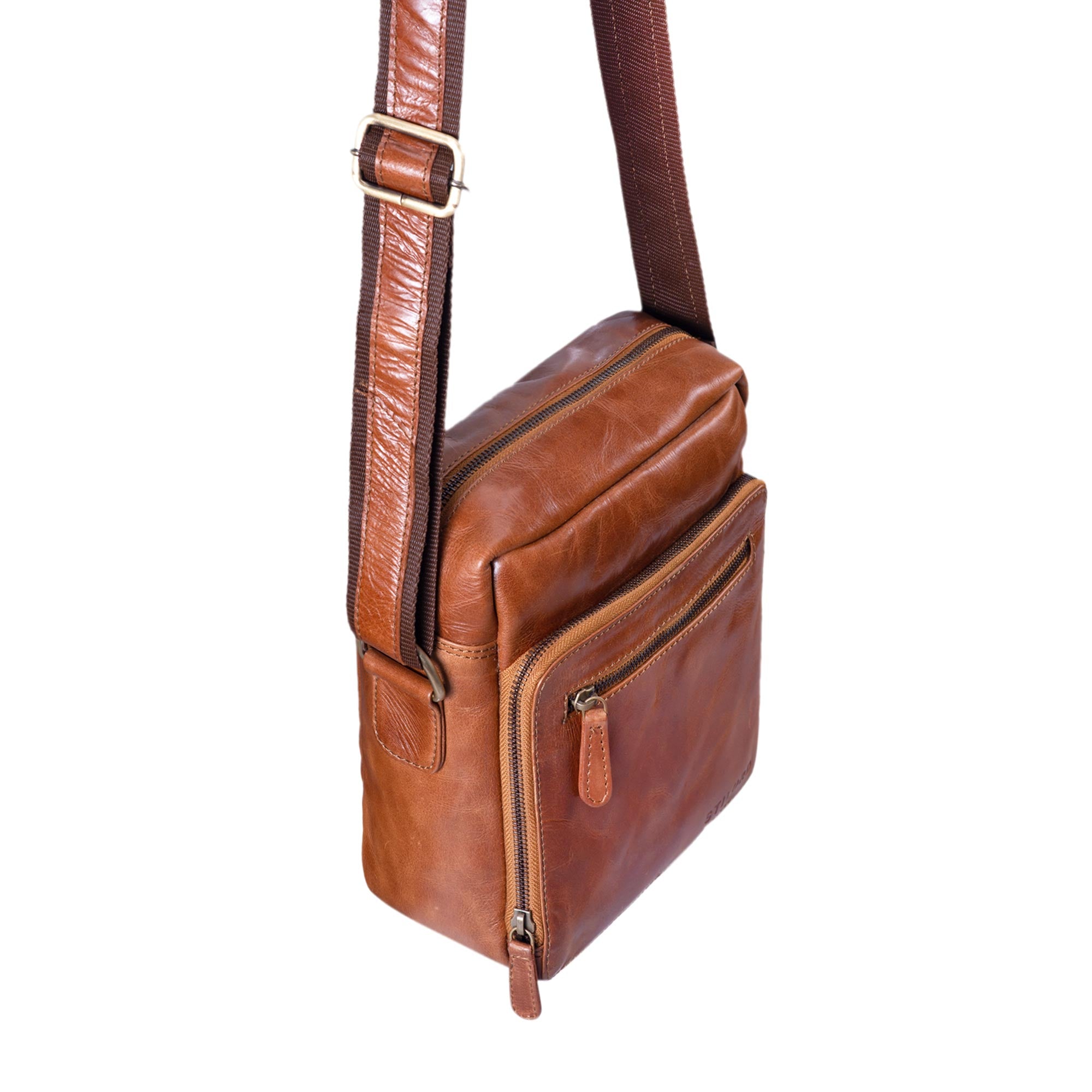 schultertasche für herren leder
