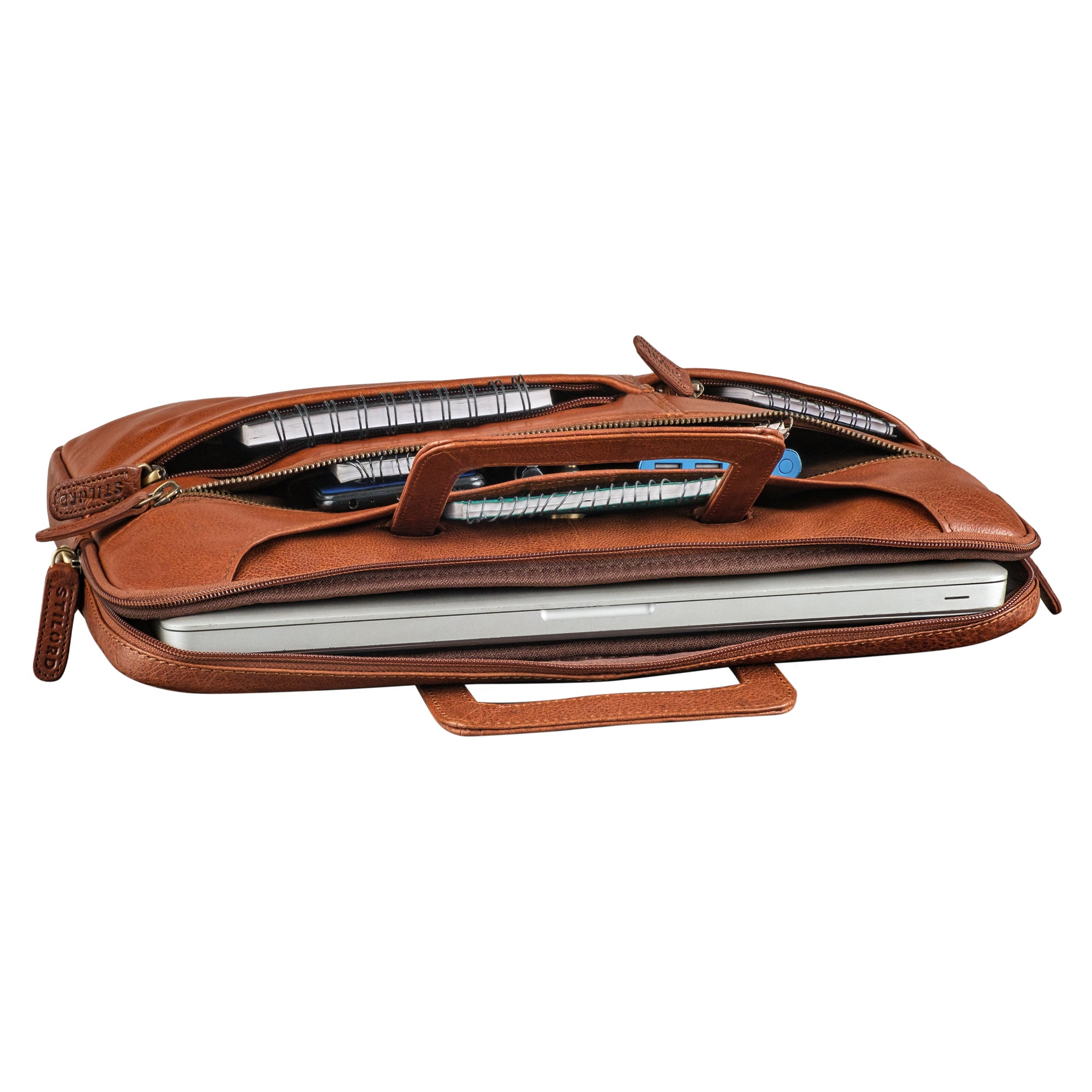 15,6 Zoll Laptop Tasche aus Echtleder