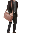 Vintage Messenger Bag Hellbraun 