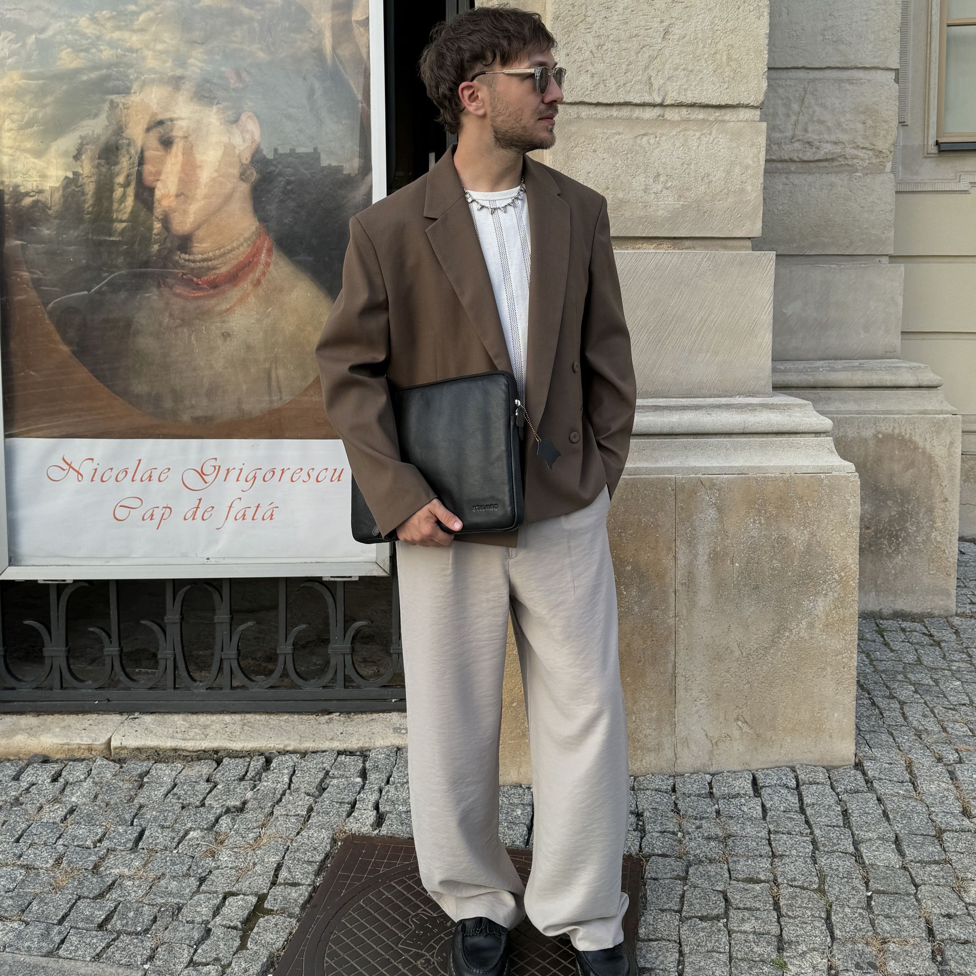 Laptophülle Schwarz echtleder