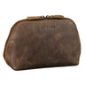 "Elma" Nécessaire Feminina Couro Bolsa Toilette Masculina