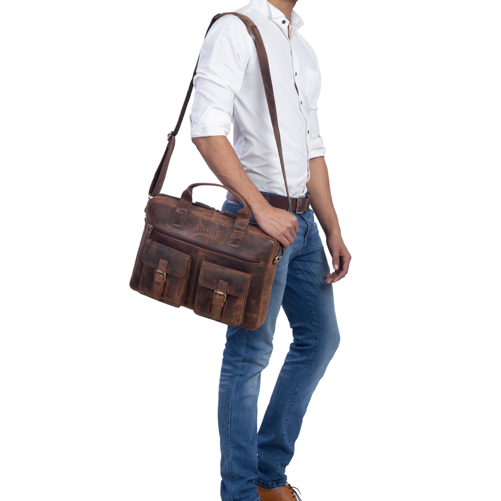 Laptoptasche klein Leder