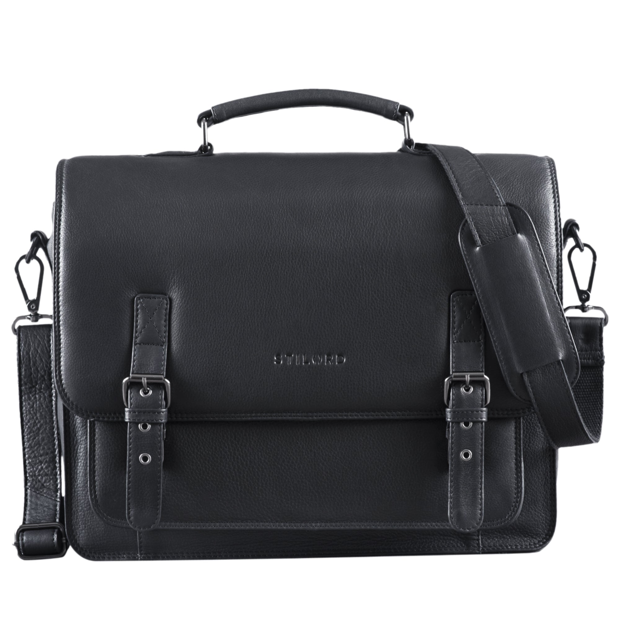 Ledertasche Aktentasche Vintage schwarz
