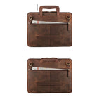 Laptoptasche Leder mit Griff braun