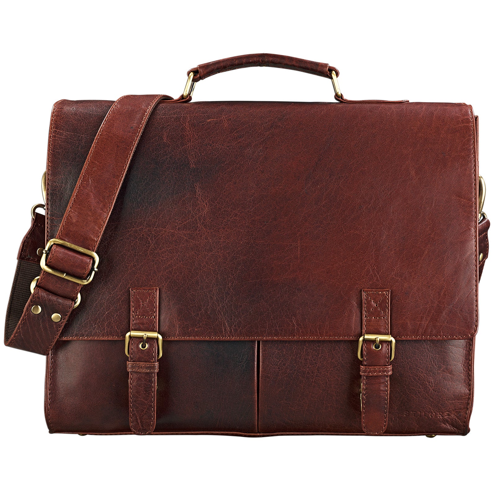 Aktentasche Leder braun Laptopfach 