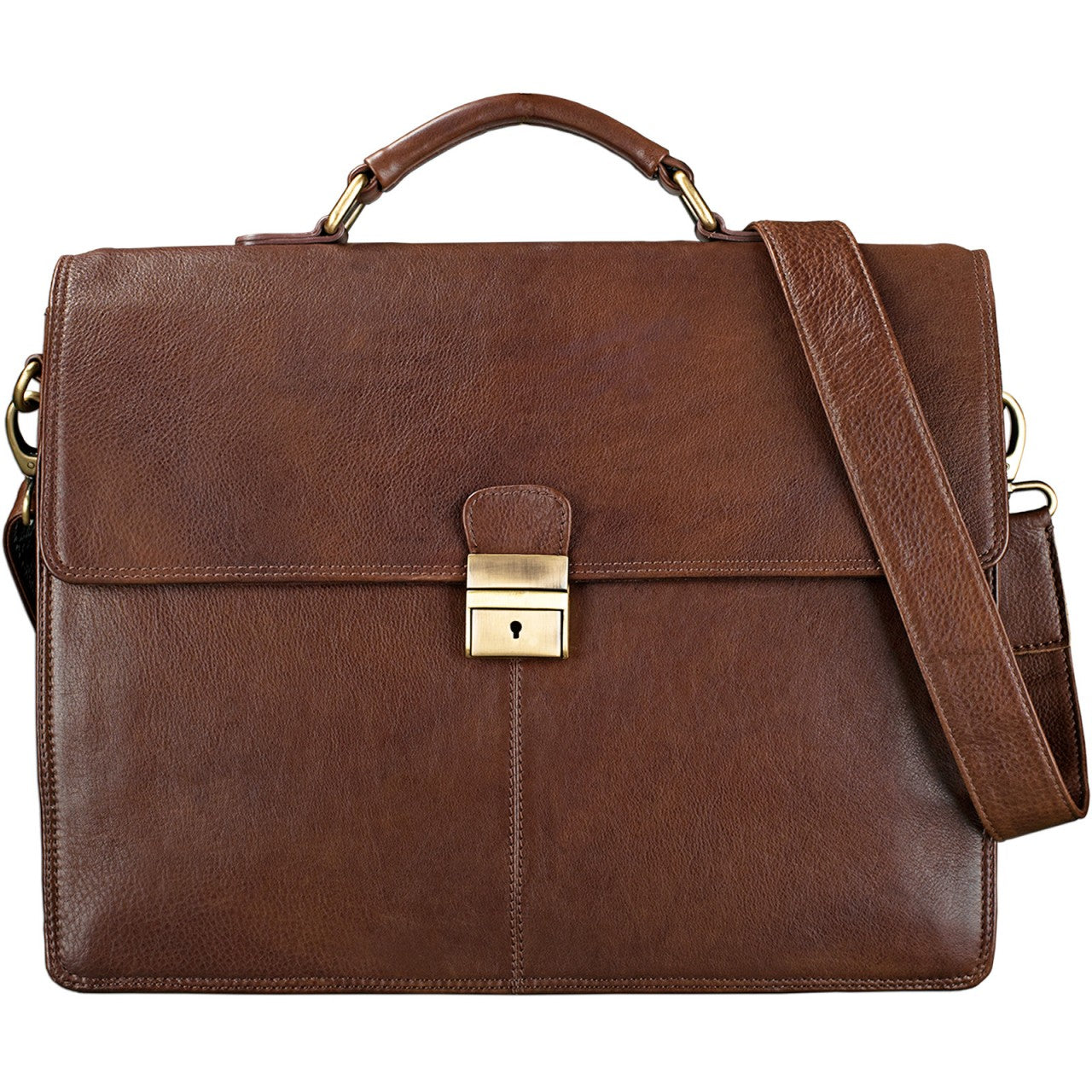 Große Ledertasche braun