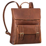 "Rosalia" Grande Mochila de Couro Feminina para Laptop 15,6 Polegadas