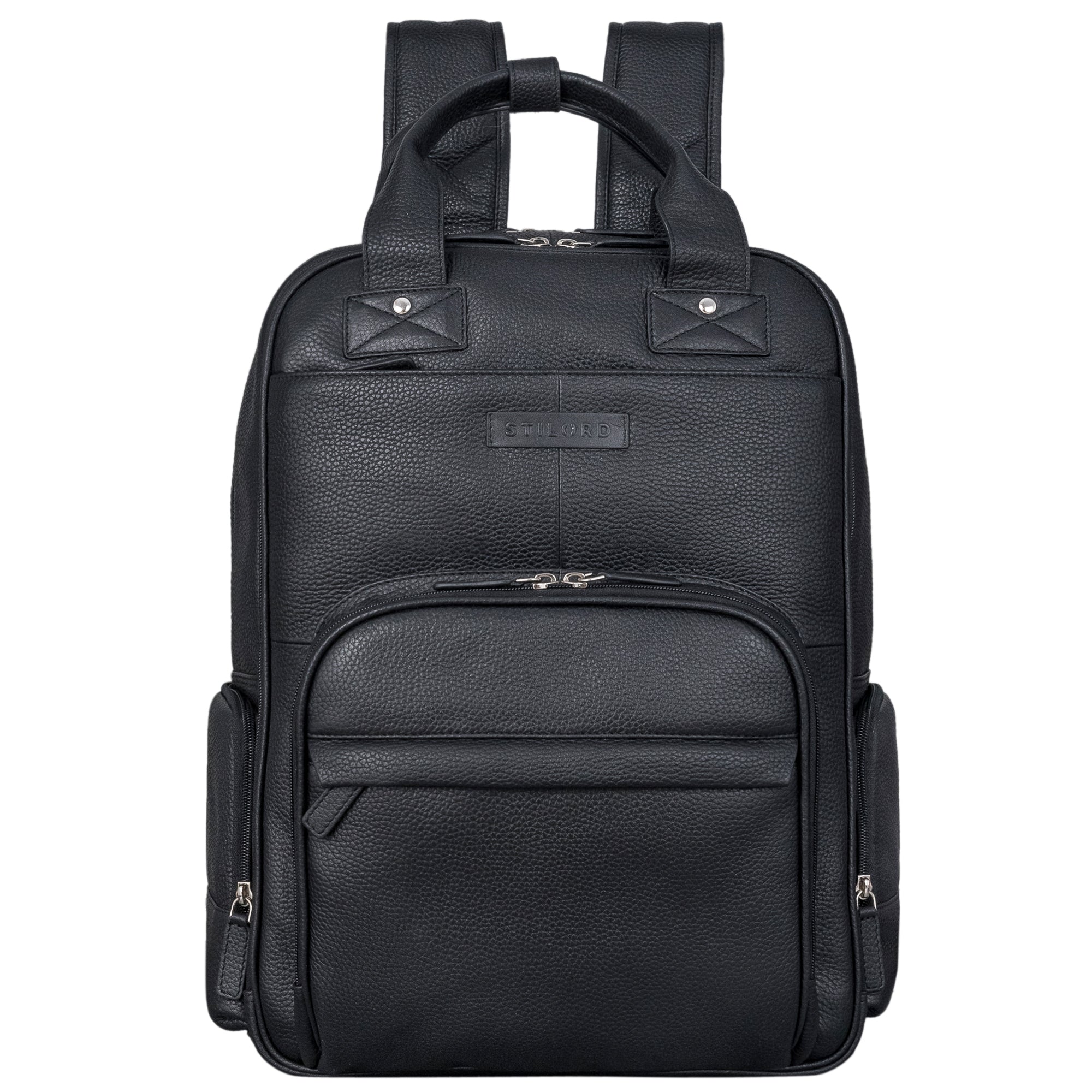 Echtleder Babyrucksack für Mutter schwarz
