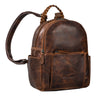 Lederrucksack Damen Braun