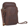 „Tertius“ Bolsa Masculina Couro Com Sistema 3-em-1 Bolsa Para Celular
