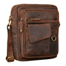 "Ryan" Bolsa De Couro Pequena Vintage Masculina Para 9.7 Polegadas