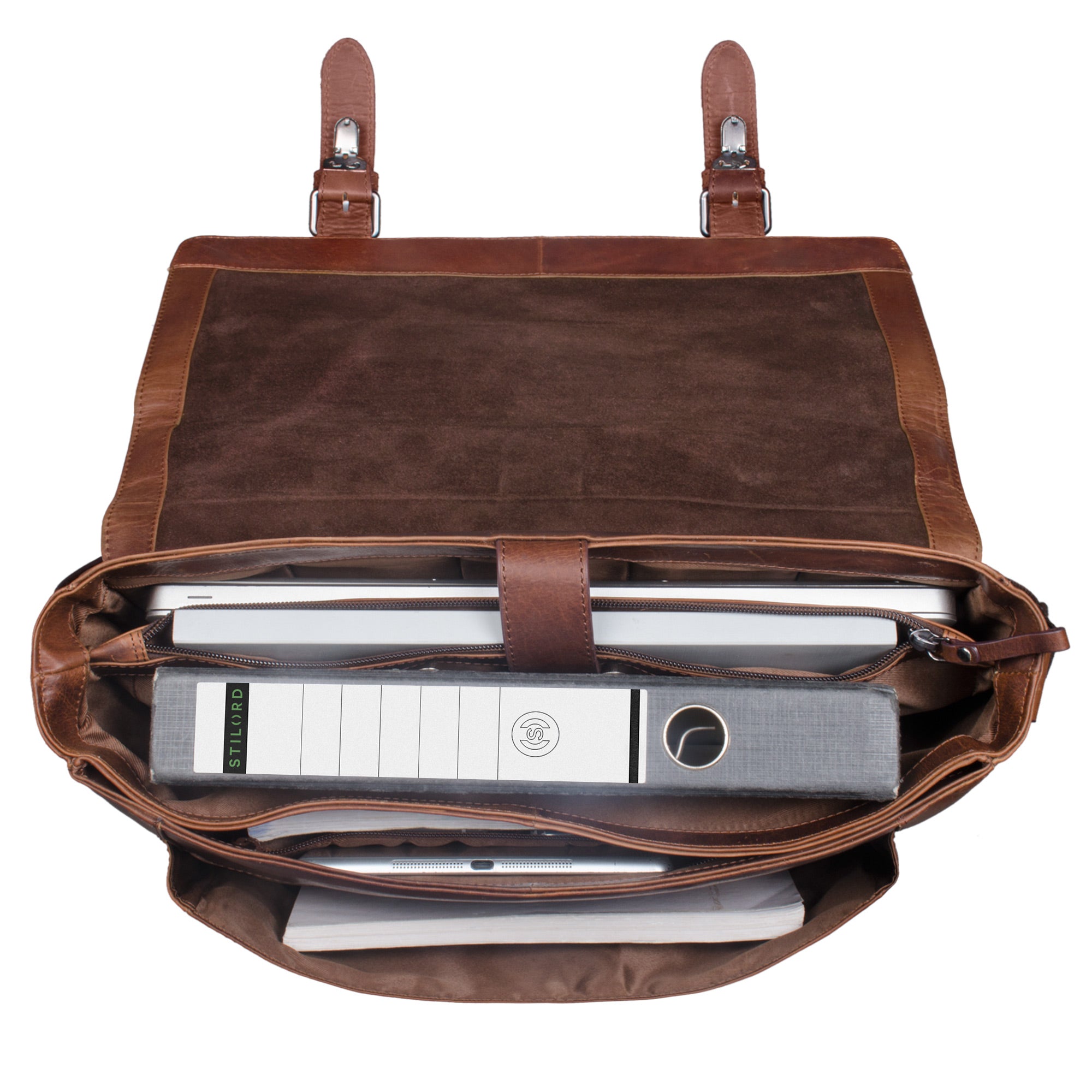 Herren Schultertasche Vintage Leder