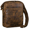 "Nils" Bolsa Vintage Couro para Ombro Pequena Homens e Mulheres Tablet