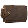 "Tom" Bolsa Vintage de Couro – Bolsa Tiracolo com Compartimento para Laptop 15"