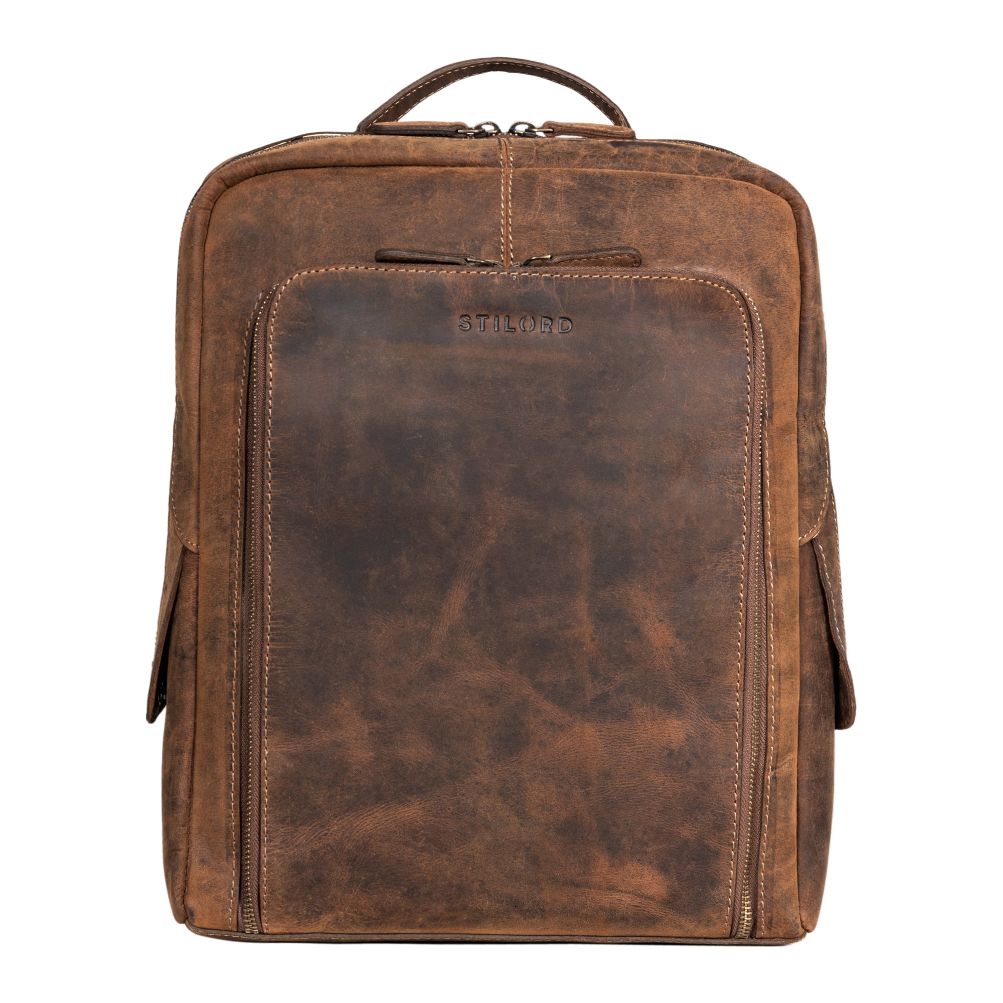 Brauner Leder Daypack Damen Herren 