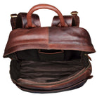 Großer Leder Rucksack Frauen braun