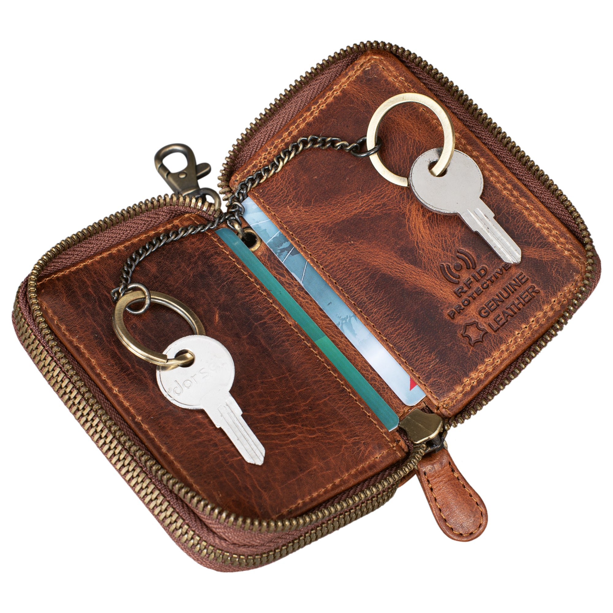 Schlüssel Tasche Leder