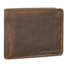 "Lunis" Carteira de Couro RFID Vintage Masculina com Porta Moedas