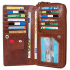 Brieftasche quer Leder braun