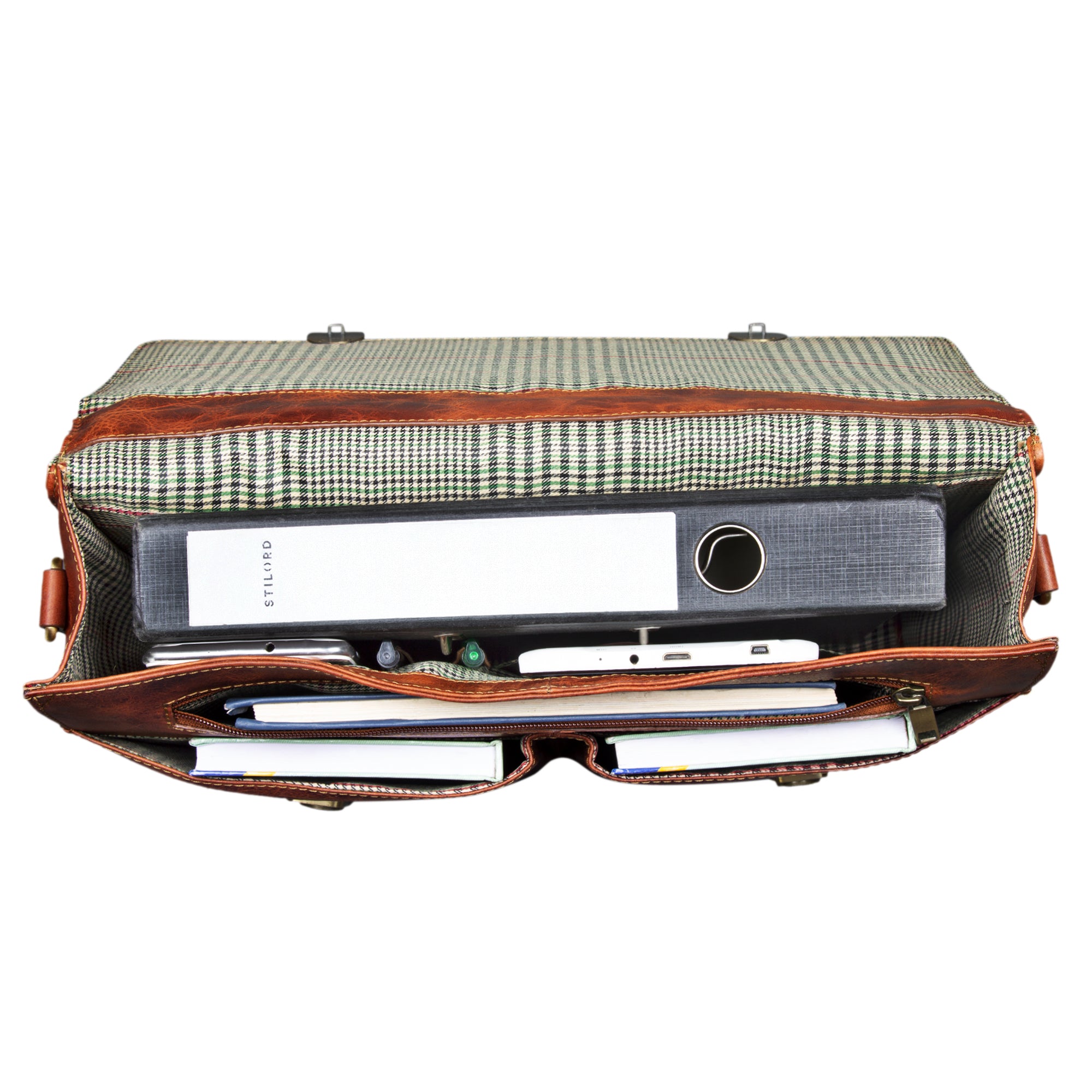 Vintage Bürotasche groß echtes Leder