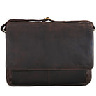 Bürotasche Leder dunkel - braun