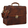"Loris" Briefcase Clássico Couro Grande