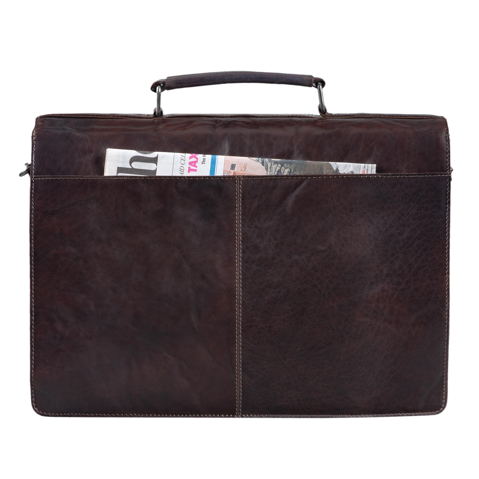 Vintage Businesstasche Leder Laptopfach