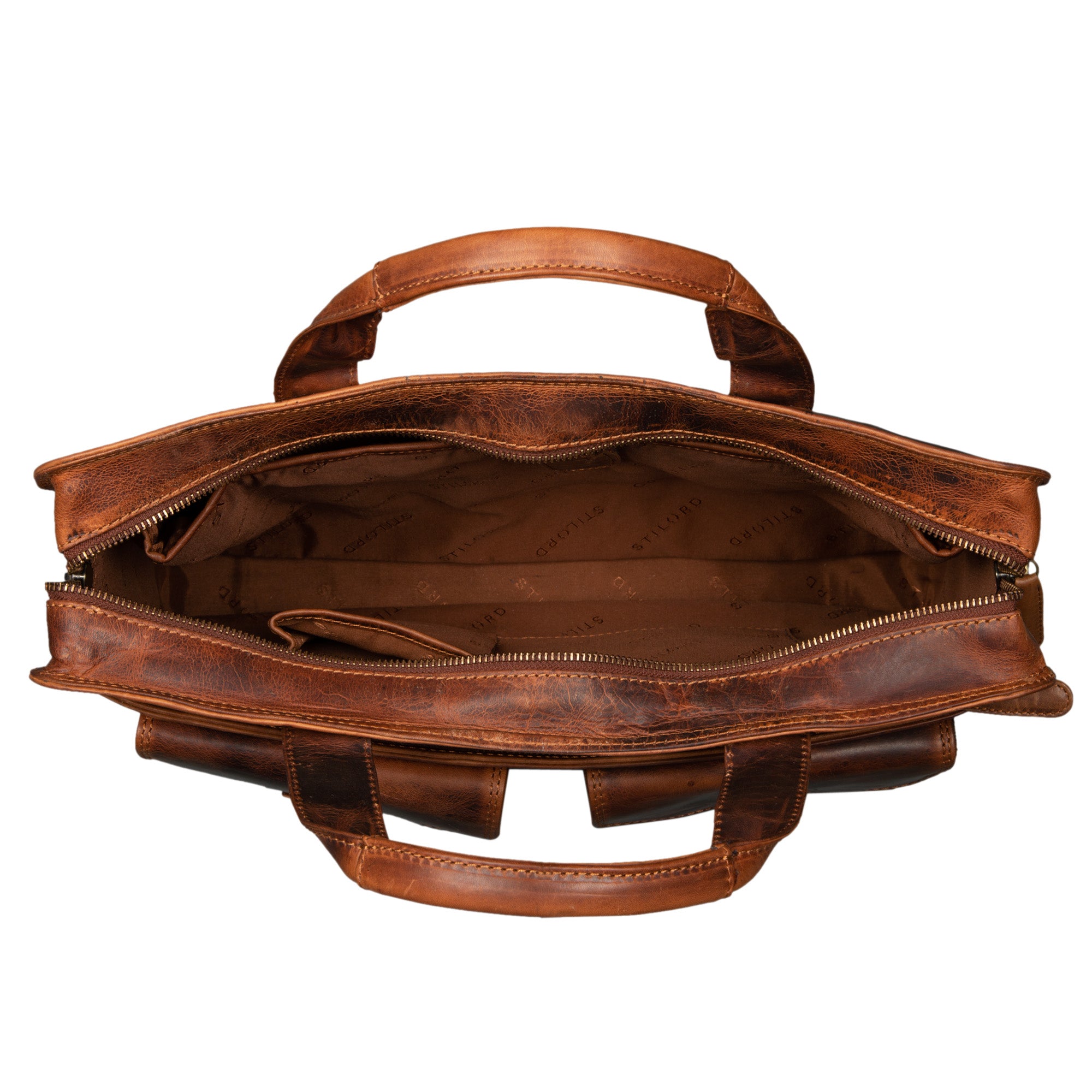 Rot braune Businesstasche Leder braun