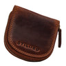 "Cash" Carteira Porta Moedas Slim Couro Vintage com Fecho