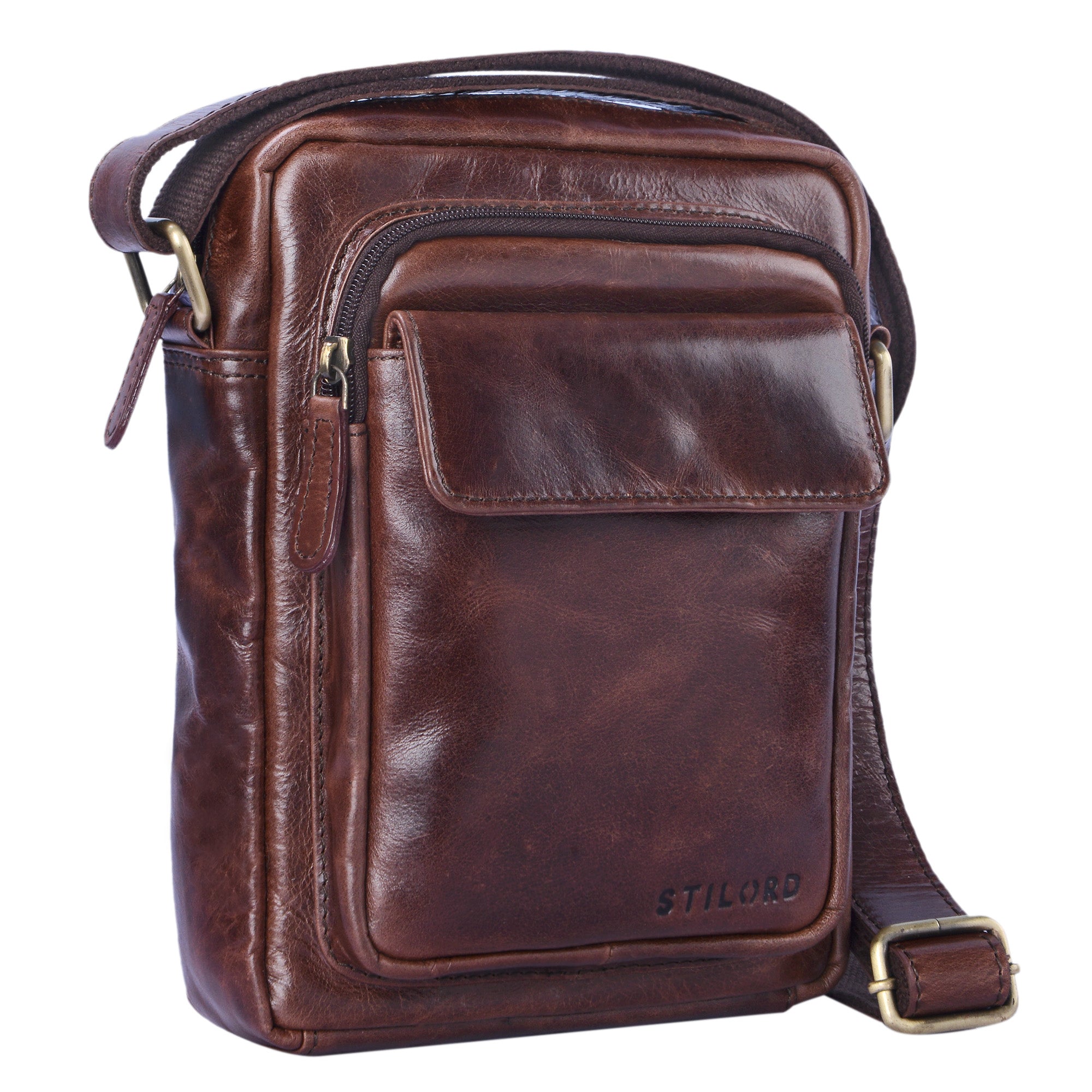 Leder Crossover Bag braun