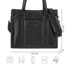 Freizeit Handtasche Damen Leder schwarz