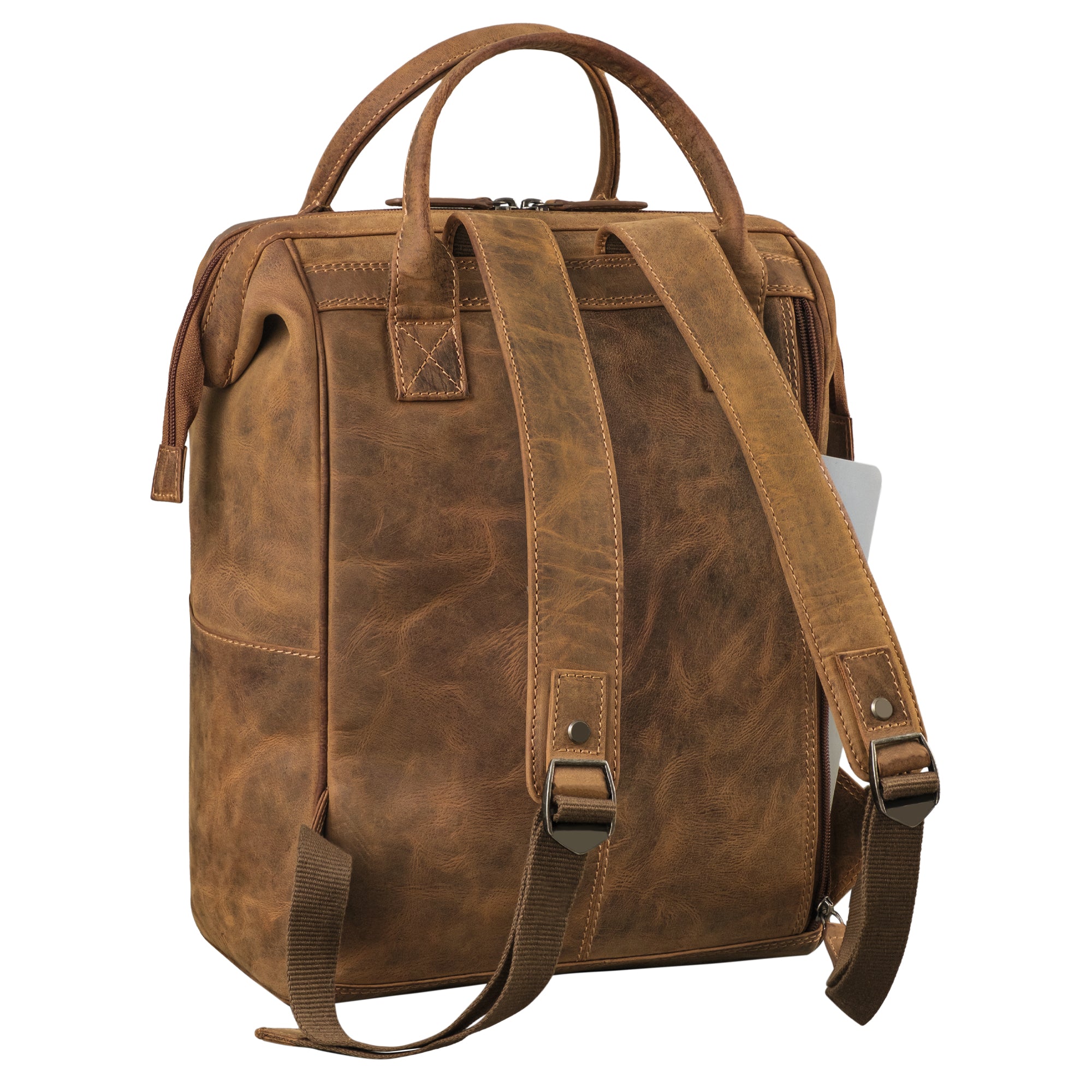 Lederrucksack Damen braun