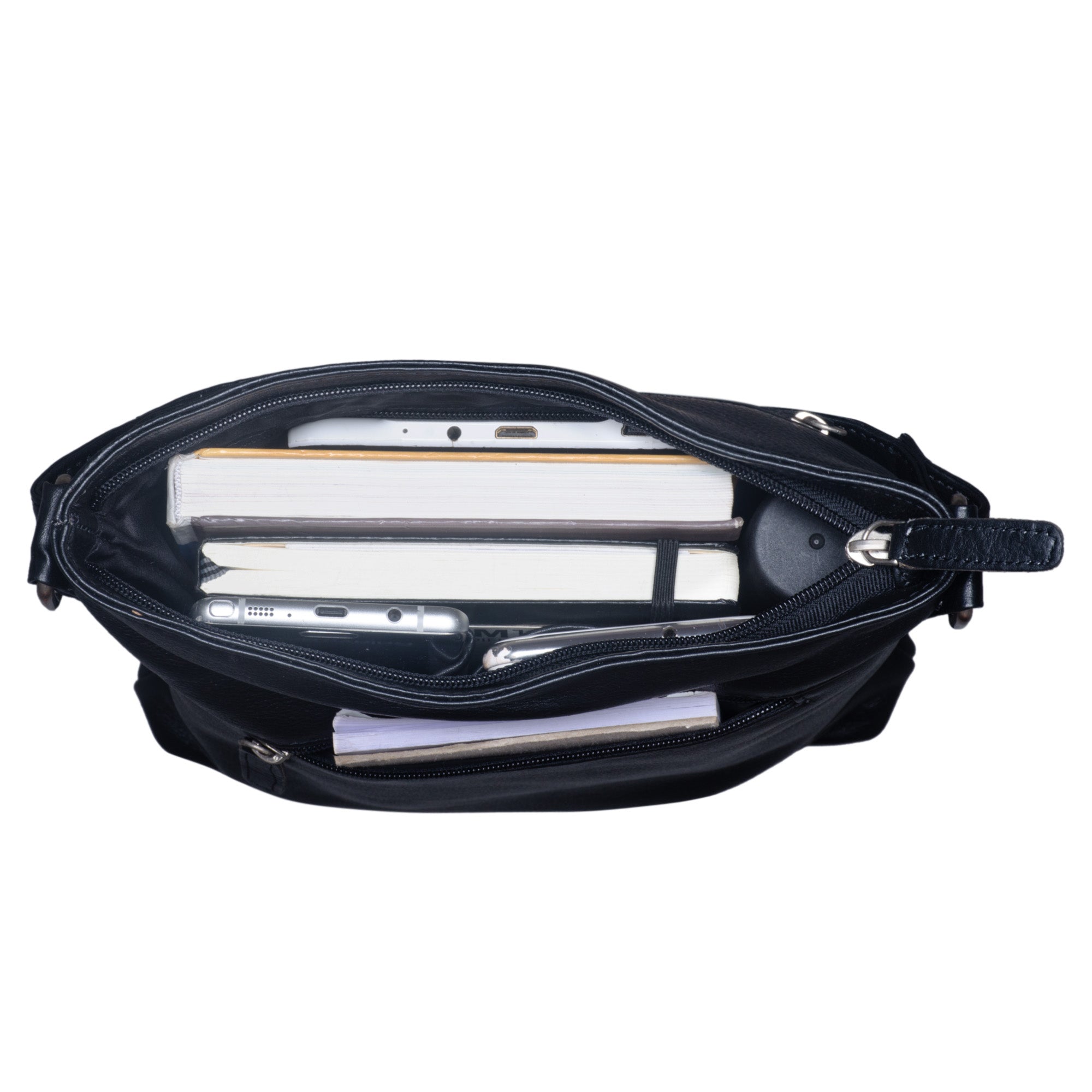 Kleine Lederhandtasche schwarz