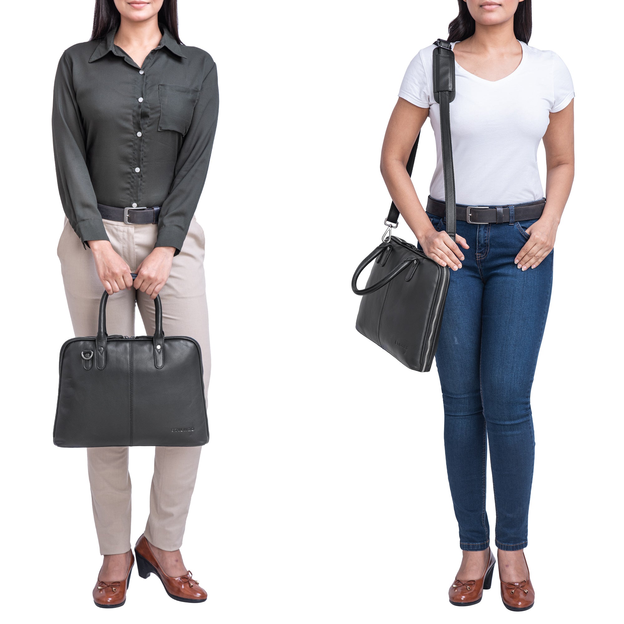 Leder Businesstasche schwarz