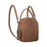 "Stacy" Mochila Feminina Couro Pequena Mini Vintage Daypack