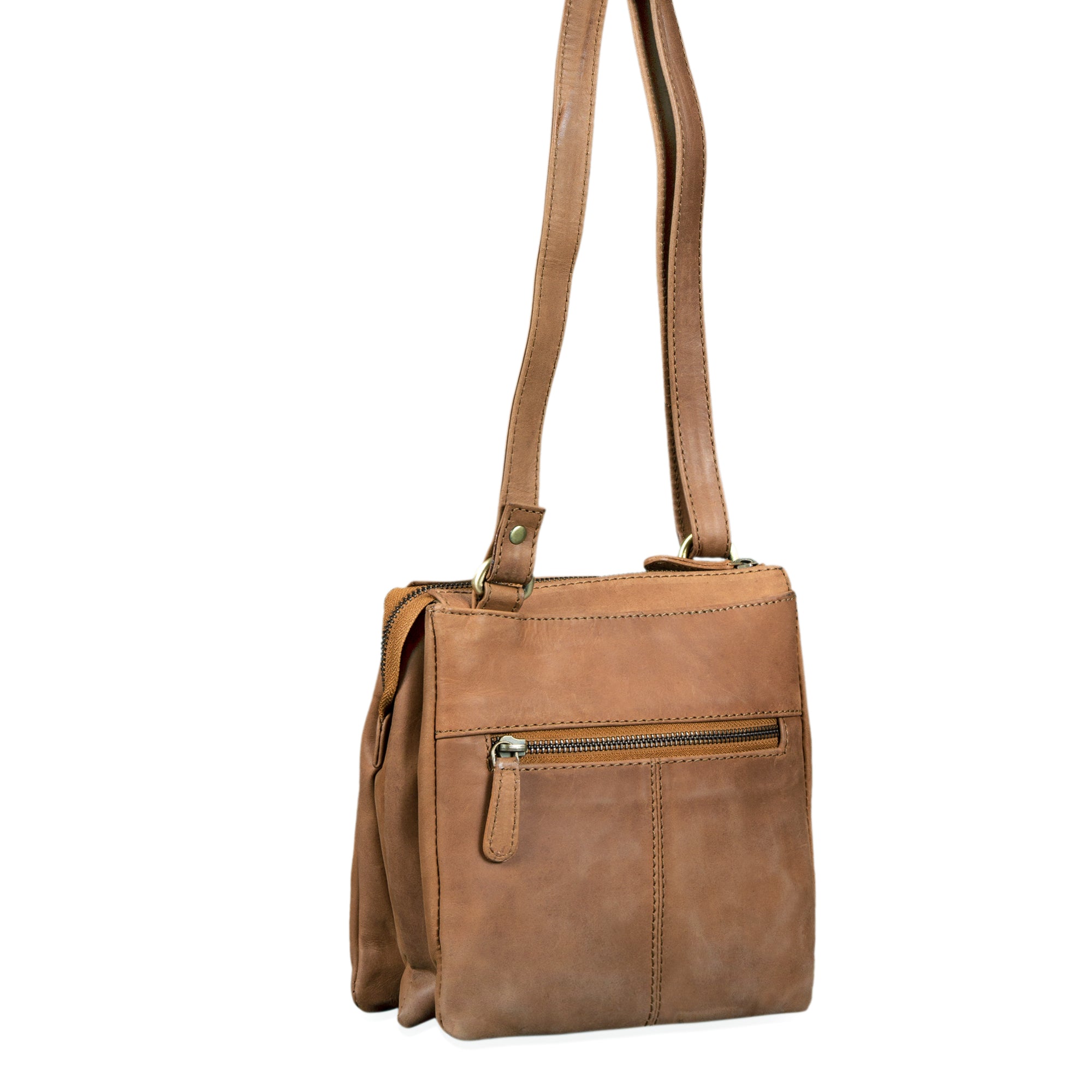 Damentasche klein braun im Vintage Design