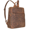 "Tarik" Mochila Couro 2-em-1 Antifurto e Bolsa Transversal