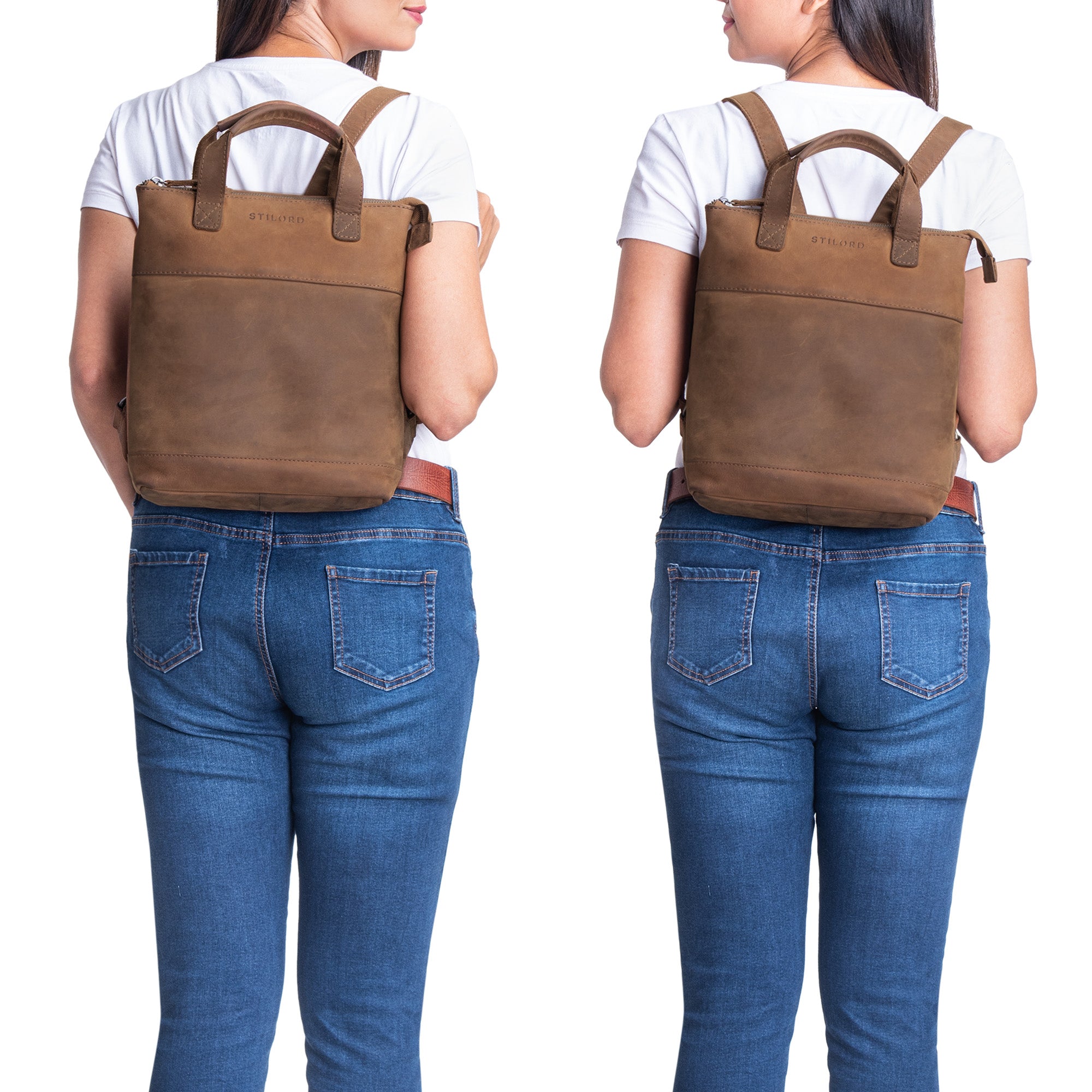Lederrucksack Vintage Damen