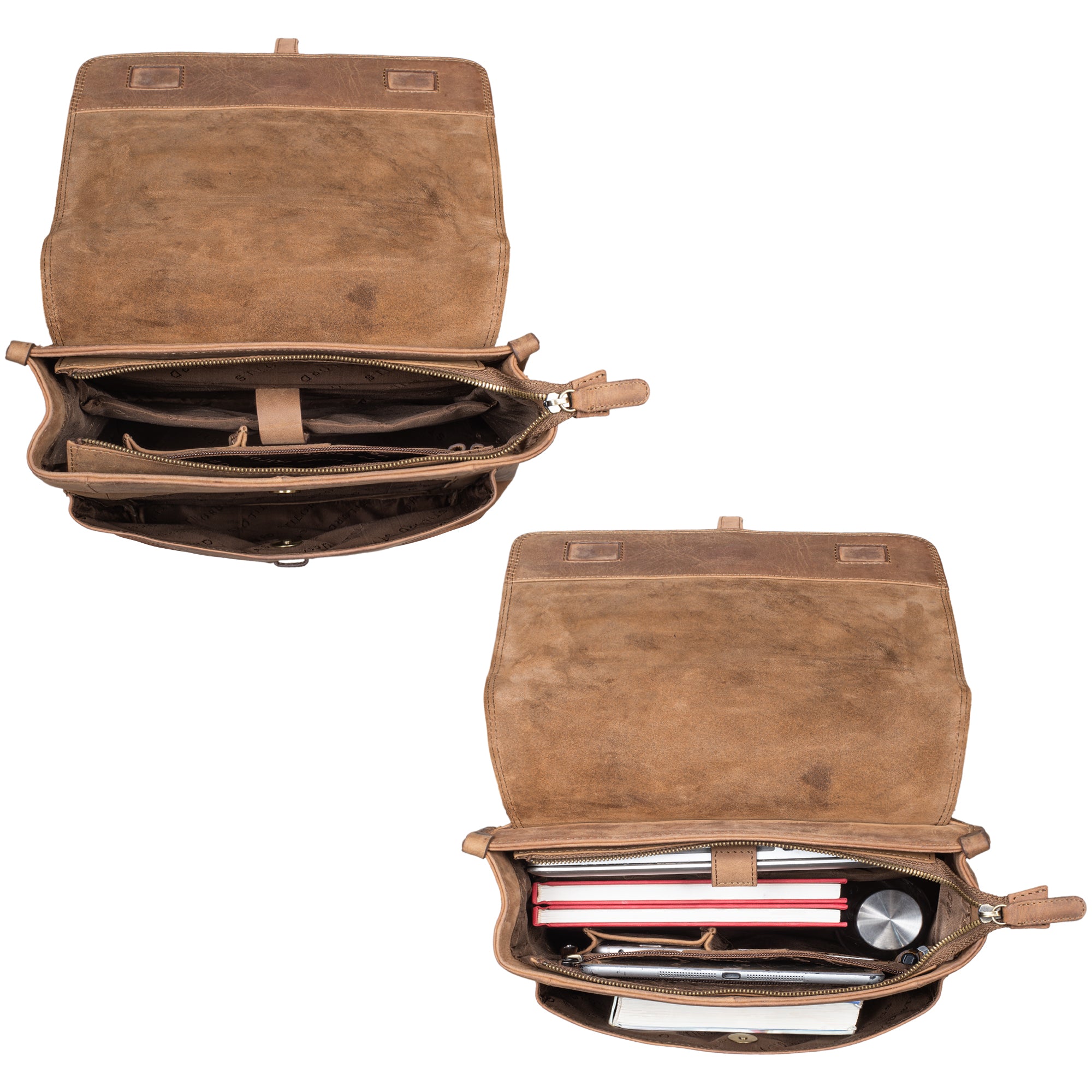 Brauner Damenrucksack Leder