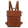 "Charlie" Mochila Vintage de Couro Marrom – Daypack Médio 13.3"