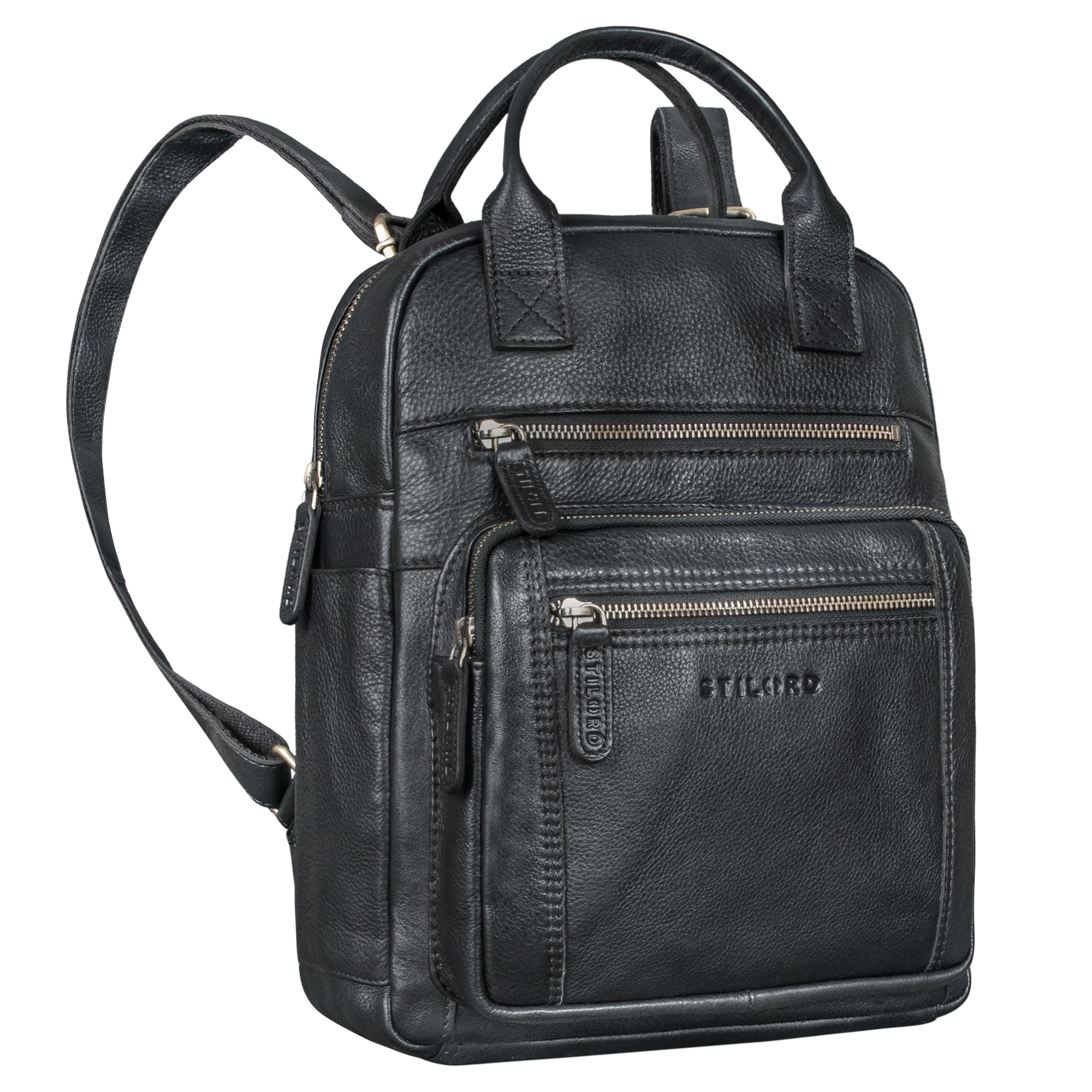 EchtLeder Vintage Freizeitrucksack Damen schwarz
