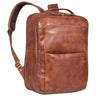 "Balduin" Mochila grande computador portátil pele