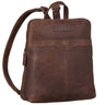 Kleiner Echtleder Rucksack Dunkel-Braun Damen