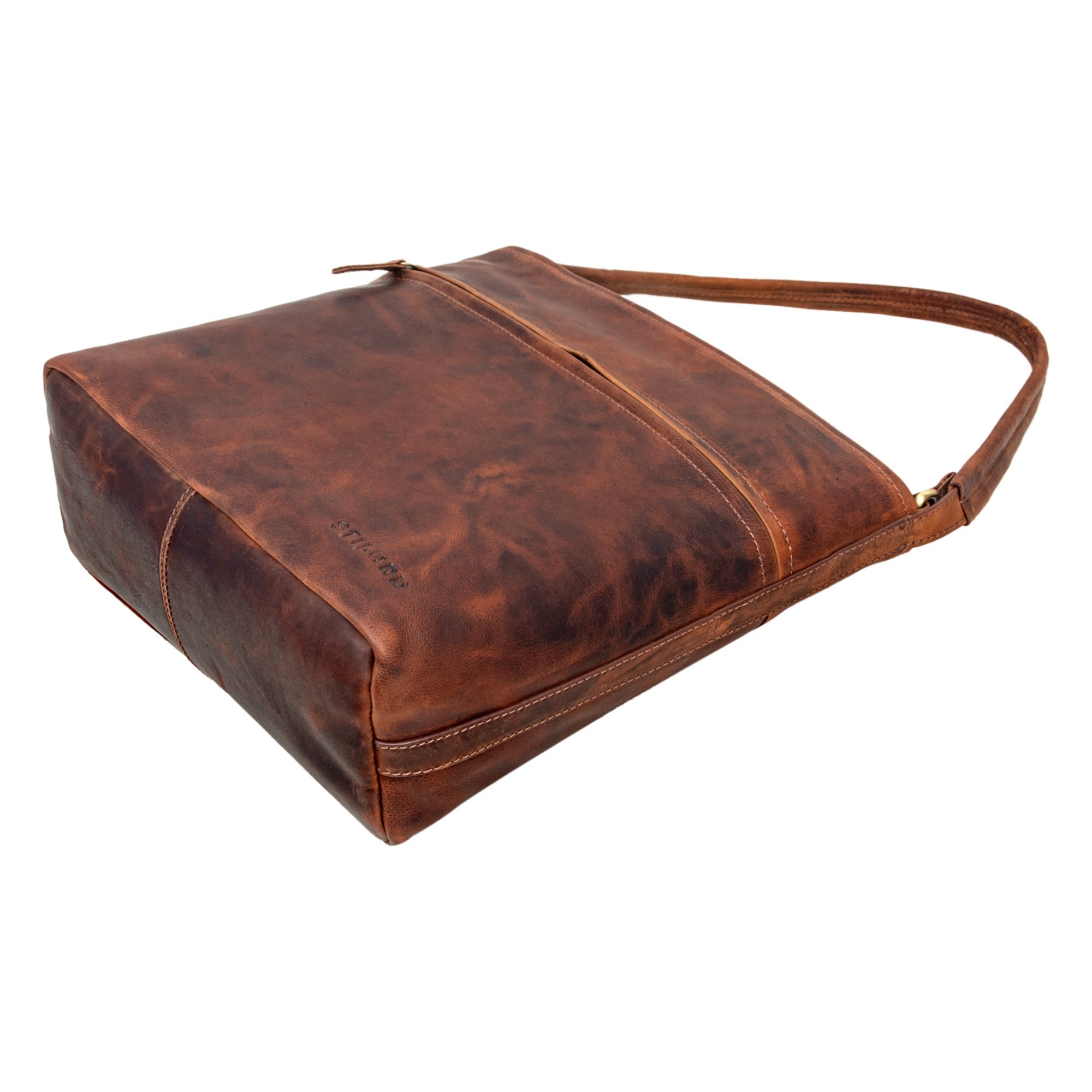 Leder Abendtasche braun Frauen elegant