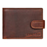"Larry" Carteira Couro Masculina Proteção RFID Porta Moedas