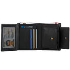 Schwarze Leder Brieftasche für Herren