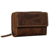 “Thea” Carteira Feminina Couro RFID Vintage Grande Porta Moedas